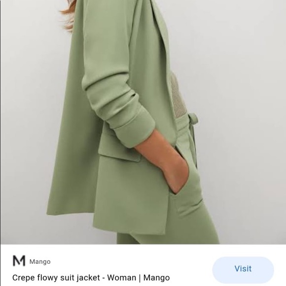 MANGO crepe flowy suit jacket (available as set) - Picture 7 of 8